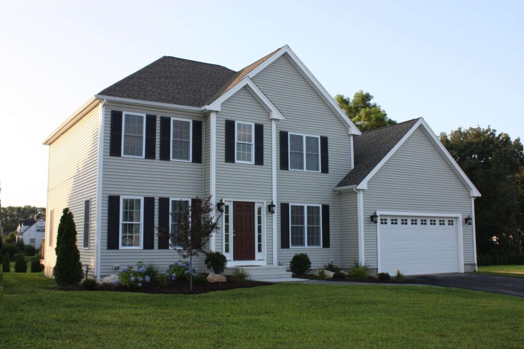 Beautiful house in an open lawn