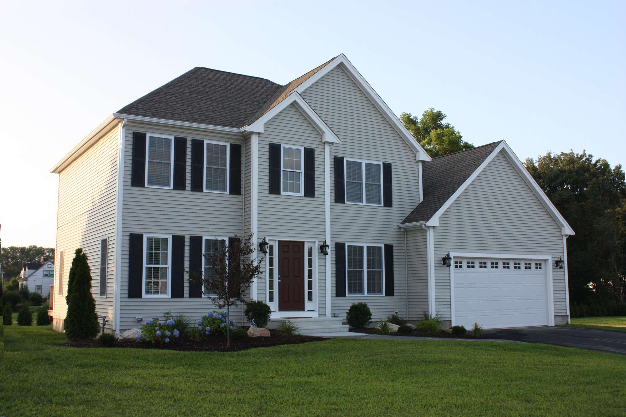 Beautiful house in an open lawn