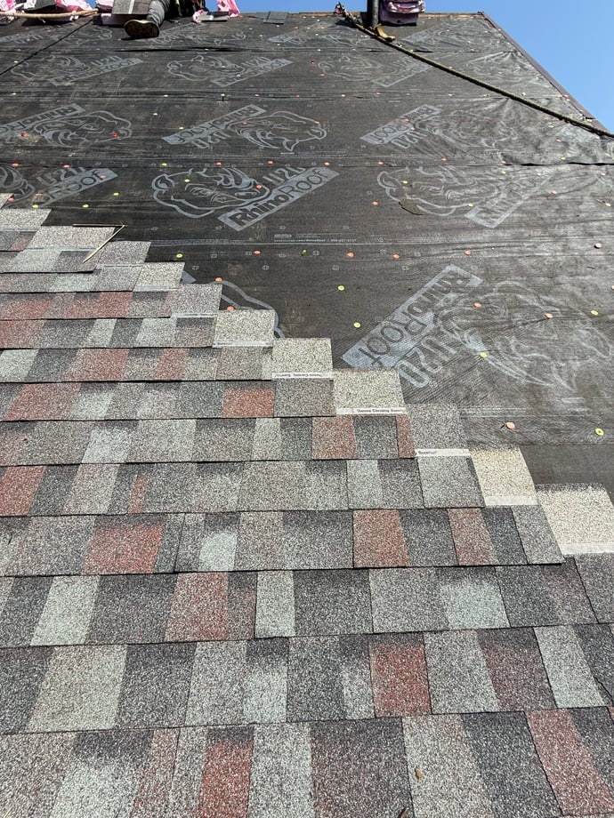 Roof shingles installation