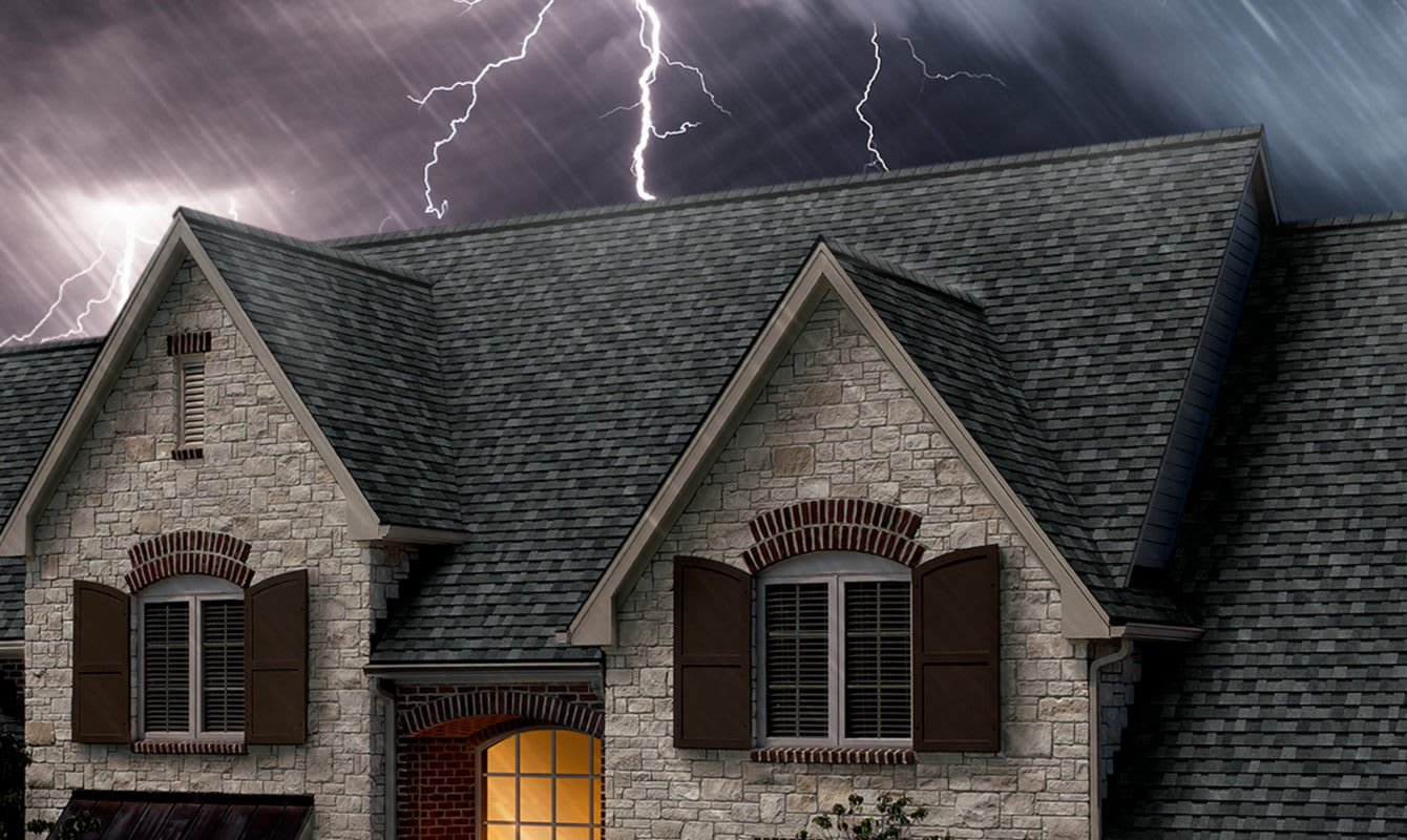 Storm and hail damage to a Cleveland home roof