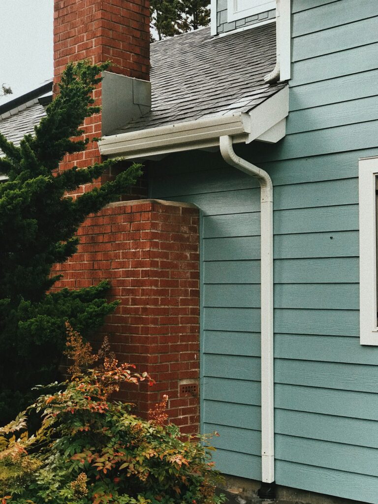 Gutter and downspout on a Cleveland-area home
