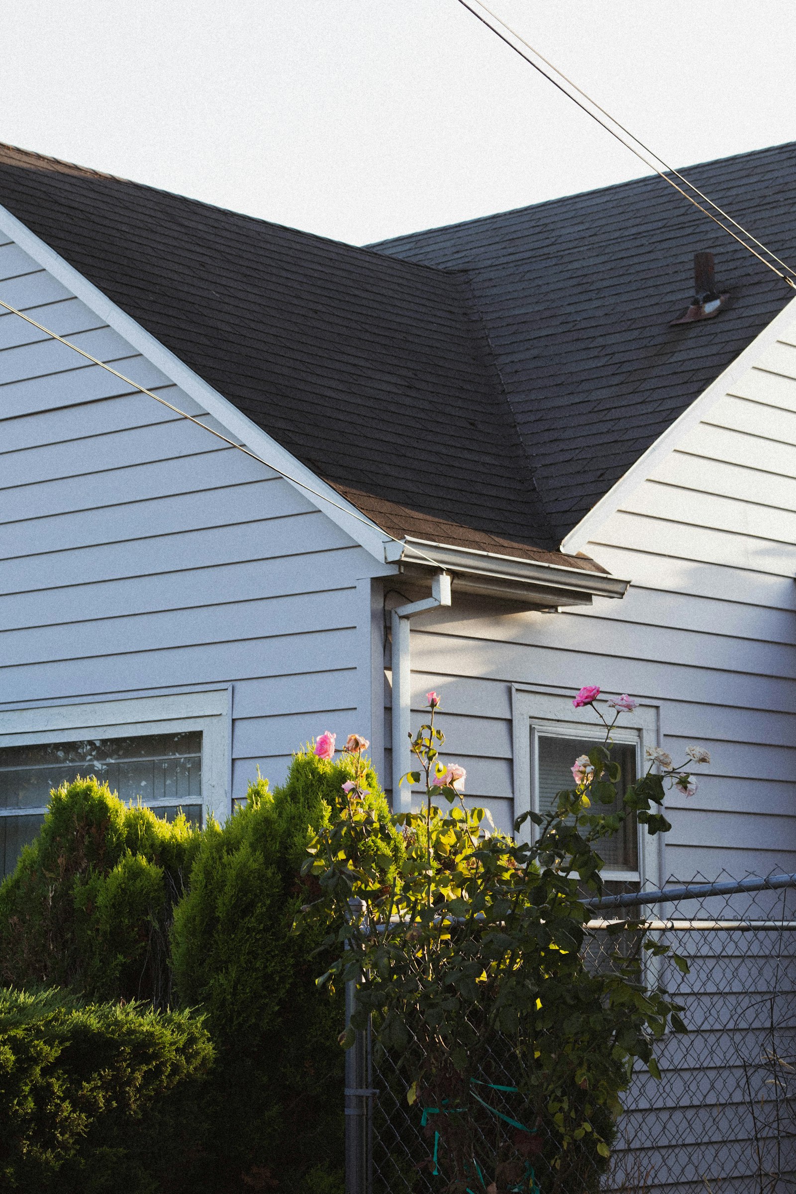 Home with a newly installed roof in a Cleveland-area neighborhood